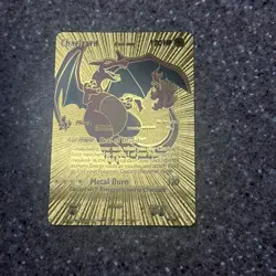 Charizard Gold Foil Display Card Fan Art 120HP Peal Of Thunder 💥💥💥💥 - Image 2
