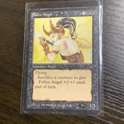 Fallen Angel Legends LP Black Uncommon MAGIC MTG CARD MAGIC THE GATHERING - Image 1