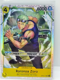 One Piece Roronoa Zoro OP15-113 SR English NM Adventures on Kami's Island - Image 1