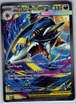 Mega Sharpedo ex - 127/094 SIR ME02: Phantasmal Flames - Pokemon Card - NM - Image 1