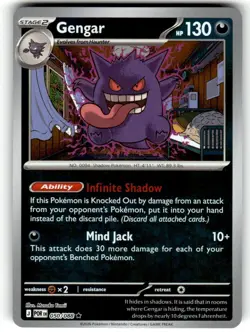 Pokemon Gengar 050/088 Me03: Perfect Order Reverse Holo Near Mint! - Image 1