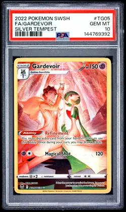 2022 POKEMON SWORD & SHIELD SILVER TEMPEST #TG05 FULL ART/GARDEVOIR PSA 10 - Image 1