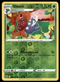 Gloom 002/159 Uncommon Crown Zenith Pokemon Reverse Holo Near Mint - Image 1