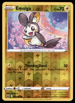 Emolga 047/159 Common Crown Zenith Pokemon Reverse Holo Near Mint - Image 1