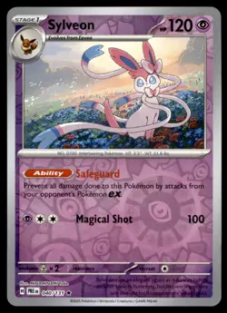 Sylveon 040/131 Holo Rare Prismatic Evolutions Pokemon Reverse Holo Near Mint - Image 1