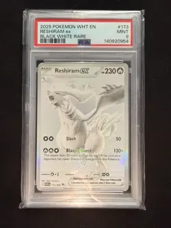 Reshiram EX 173/086 Black White Rare Wht En-white Flare Pokemon PSA 9 - Image 1