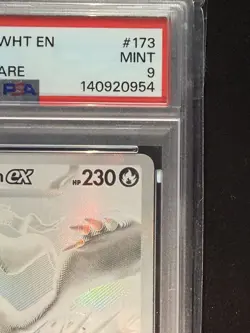 Reshiram EX 173/086 Black White Rare Wht En-white Flare Pokemon PSA 9 - Image 3