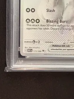 Reshiram EX 173/086 Black White Rare Wht En-white Flare Pokemon PSA 9 - Image 5