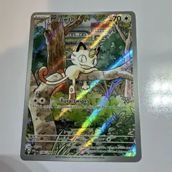 Pokemon Meowth 106/094 Me02: Phantasmal Flames Illustration Rare Holo - Image 1