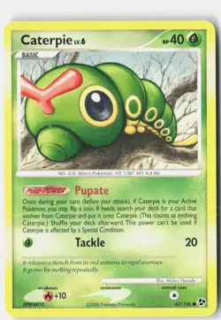 Caterpie 63/106 Common Great Encounters Pokemon Near Mint - Image 1