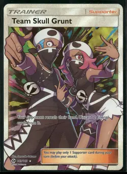 2017 Pokemon Sun & Moon Team Skull Grunt 149/149 Full Art Trainer NM - Image 1