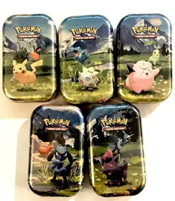 Pokemon TCG Ascended Heroes Mini Tin FULL SET - LOT OF 5 - New & Case Fresh!! - Image 1