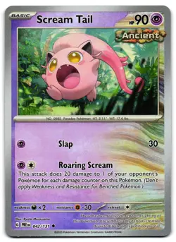 Scream Tail 042/131 - 🌊Prismatic Evolutions Pokemon MASTER BALL Reverse🖤 - LP - Image 1