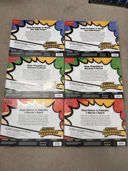 Pokemon TCG Ascended Hero’s Mega Ex Boxes X6 New Sealed In Hand UK Seller - Image 2