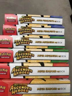 Pokemon TCG Ascended Hero’s Mega Ex Boxes X6 New Sealed In Hand UK Seller - Image 3