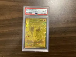 Pokemon Mega Charizard X ex Gold 130/094 Phantasmal Flames (English) PSA 8 - Image 1