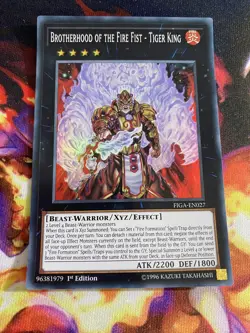 Brotherhood of the Fire Fist - Tiger King. FIGA-EN027. Super Rare. Yugioh. - Image 1