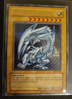 Yugioh Blue-Eyes White Dragon DDS-001 Dark Duel Stories Unlimited LP - Image 1