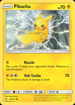 Pikachu 66/236 Common | Cosmic Eclipse | Pokemon Card - Image 1