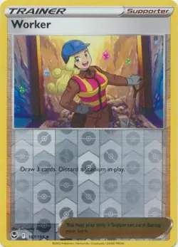 Worker 167/195 Reverse Holo | Silver Tempest | Pokemon Card - Image 1