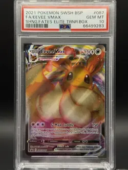 [PSA: 10] Eevee VMAX SWSH087 SWSH: Sword & Shield Promo Cards Holo - Image 1