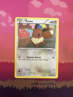 Pokemon Card Eevee Dark Explorers Common 83/108 Near Mint - Image 1