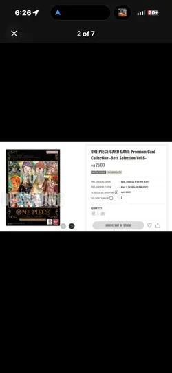 One Piece Card Game Premium Card Collection Best Selection Vol. 6 Sealed P-Ord - Image 3