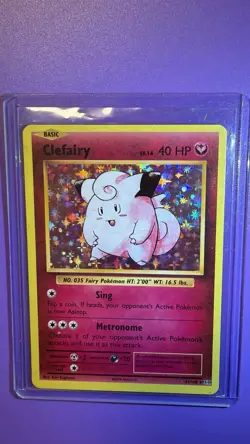 Pokemon Clefairy 63/108 Evolutions Holo Rare Basic 40 HP English 2016 Card - Image 1