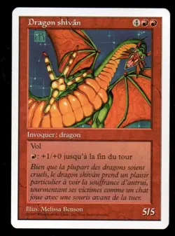 MRM FR/VF Dragon shivan - Shivan Dragon MTG magic 5ED - Image 1