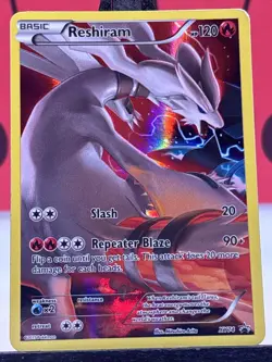 Reshiram XY74 Black Star Promos Pokemon TCG Full Art Holo Promo Card MP - Image 3