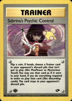 Pokemon Sabrina's Psychic Control 121/132 Gym Challenge Uncommon 1st Edition NM - Image 1