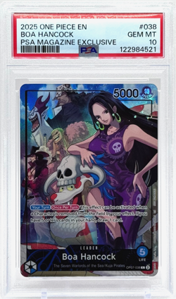 One Piece Boa Hancock Magazine Exclusive OP07-038 Alt Art PSA 10 Gem Mint TCG - Image 1