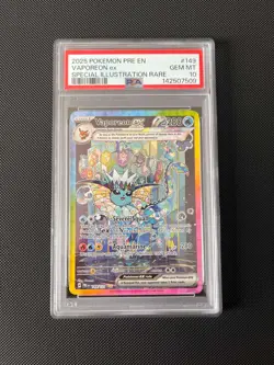 Vaporeon ex 149/131 Prismatic Evolutions PSA 10 Pokemon Card - Image 1