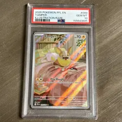 Pokemon Card 2025 Yamper 099/094 Full Art IR Phantasmal Flames GEM MINT PSA 10 - Image 5