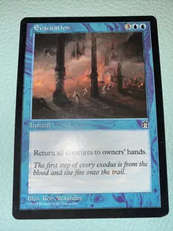 MTG Evacuation x1- -Stronghold-Lightly Played Magic the Gathering - Image 1
