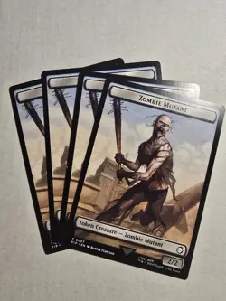 4x Radiation | Zombie Mutant Double Sided Token [Universes Beyond: Fallout] MTG - Image 2