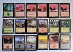 18x Vintage & Retro Frame Lands ft. Guay Plains, Urzas Saga, Masques + - MTG Lot - Image 1