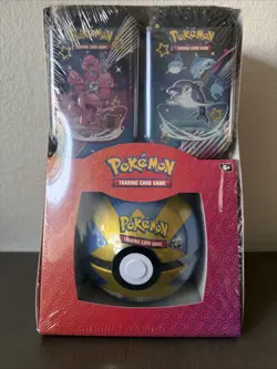 Paldean Fates 2x Mini Tins + Pokeball Box Pokemon TCG Factory Sealed New - Image 1