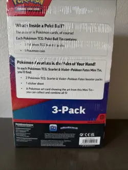 Paldean Fates 2x Mini Tins + Pokeball Box Pokemon TCG Factory Sealed New - Image 2