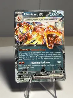 Charizard ex 125/197 SV03 Obsidian Flames Holo Double Rare Ex Pokemon - Image 3