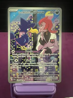 Pokemon Team Rocket's Murkrow 200/182 Destined Rivals Illustration Rare Holo NM - Image 1