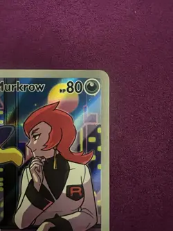 Pokemon Team Rocket's Murkrow 200/182 Destined Rivals Illustration Rare Holo NM - Image 4