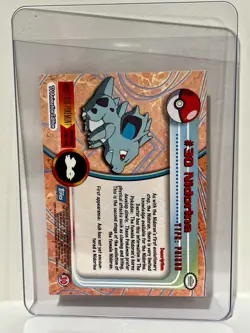 1999 Pokemon Topps Blue Logo Nidorina #30 Non Foil - Image 2