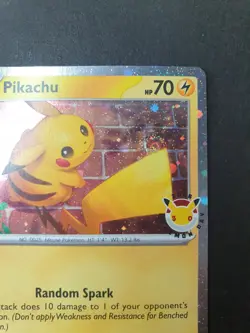Pikachu COSMOS HOLO 051/162 Pokemon Day STAMPED PROMO | EXC **SWIRL** - Image 2