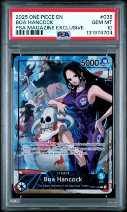 Boa Hancock #038 PSA 10 Gem Mint – 2025 One Piece Promo – PSA Magazine Exclusive - Image 1