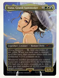 Yuna, Grand Summoner BORDERLESS FOIL PROMO 0001 WPN FFX EN 2025 LP - Image 3