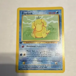 Pokemon 1st Edition Psyduck Team Rocket 65/82 Common Regular English Card - Image 1