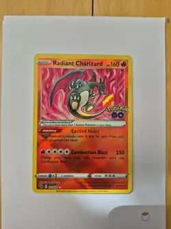 Pokemon TCG Radiant Charizard Pokemon Go 011/078 Holo Radiant Rare - Image 1