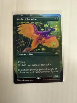 Birds Of Paradise NM BORDERLESS MTG! Dominaria Remastered - Image 1