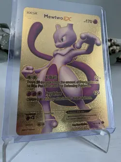 Mewto EX 98/99 Gold Fan Art Foil Pokemon Card 2012 - Image 2